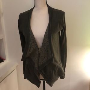 Grey/Brown Free People Soft Clasp Cardigan